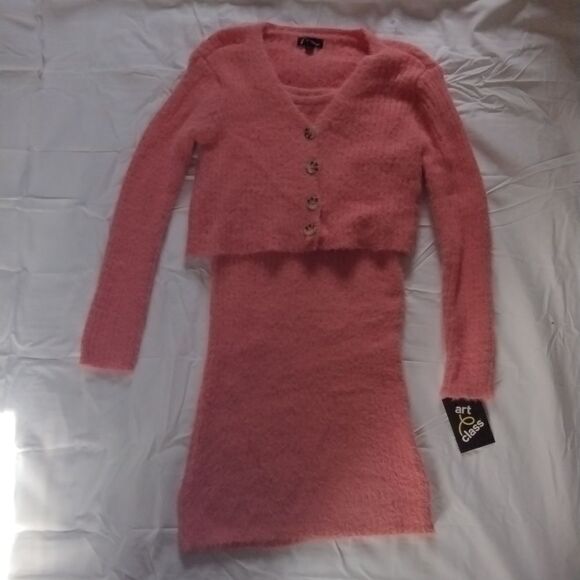NWT ArtClass Fuzzy Dress Set sz7/8 - Picture 1 of 3